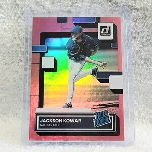 5/$20 Mint 2022 Donruss Jackson Kowar Rated Rookie Red Holo Foil MLB Card 46!!